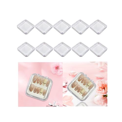 10x Press On Nail Storage Boxes  Display White