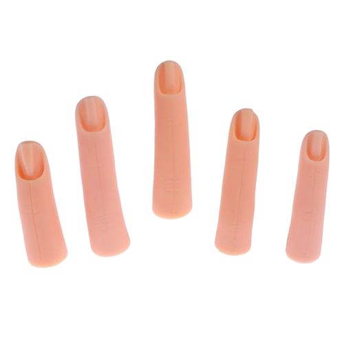 5 Pieces Practice Manicure Fingers Fake Training Fingers