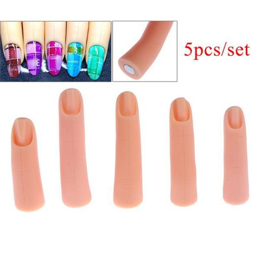 5 Pieces Practice Manicure Fingers Fake Training Fingers