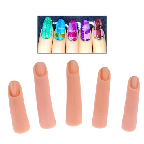 5 Pieces Practice Manicure Fingers Fake Training Fingers