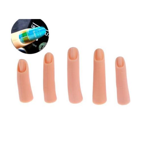 5 Pieces Practice Manicure Fingers Fake Training Fingers