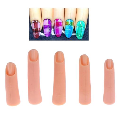 5 Pieces Practice Manicure Fingers Fake Training Fingers