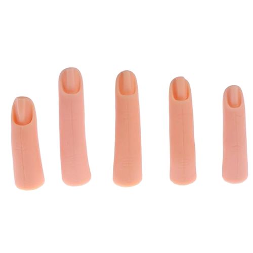 5 Pieces Practice Manicure Fingers Fake Training Fingers