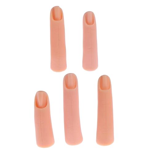 5 Pieces Practice Manicure Fingers Fake Training Fingers