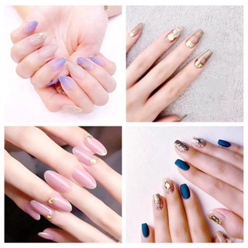 550 Pcs Fake  Long DIY Nail Art Short Ballet