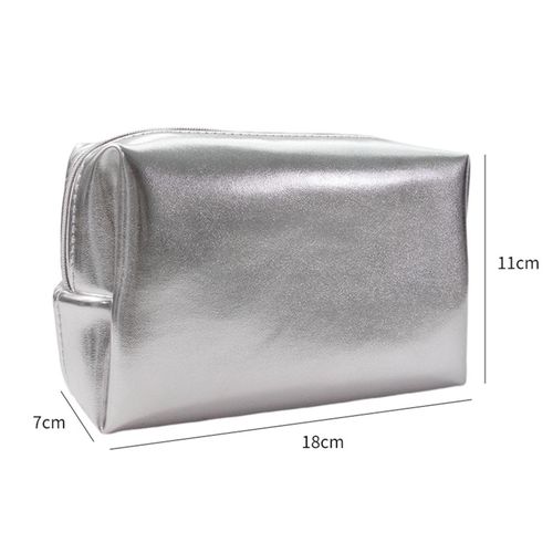 Cosmetic Bag PU Leather Purse Waterproof Zipper Pouch