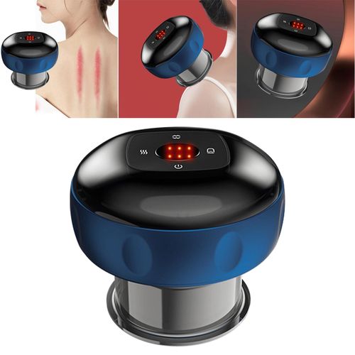 Electric Cupping Scraping Massager Rechargeable LCD Display for Blue