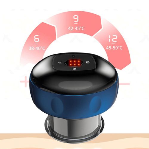 Electric Cupping Scraping Massager Rechargeable LCD Display for Blue