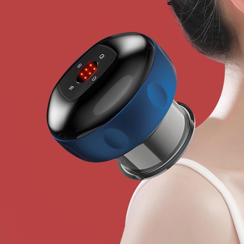 Electric Cupping Scraping Massager Rechargeable LCD Display for Blue