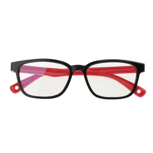 Fashion Anti-blue Light Silicone Eyeglass Children Black Black + Red