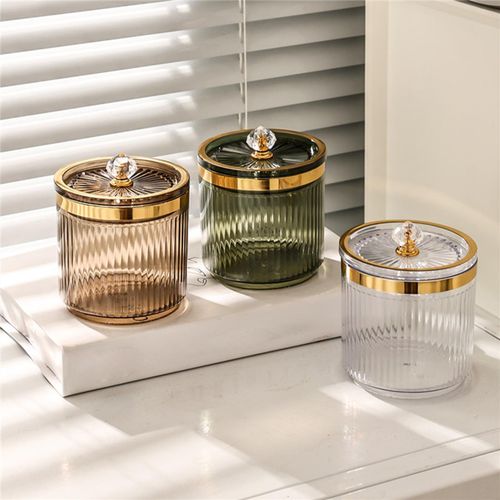 Multifunctional Makeup Cotton Swab Ball Pad Holder Clear