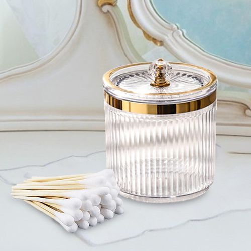 Multifunctional Makeup Cotton Swab Ball Pad Holder Clear