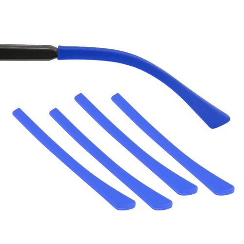 5 Eyeglasses Temple Tips Sleeve Soft Silicone Blue