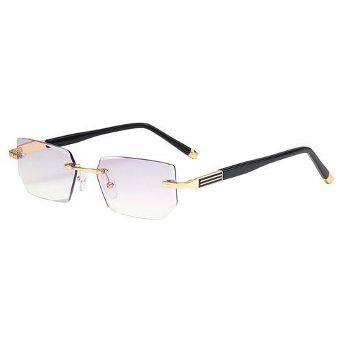 Blue Light Glasses Rectangle Rimless For Unisex Computer