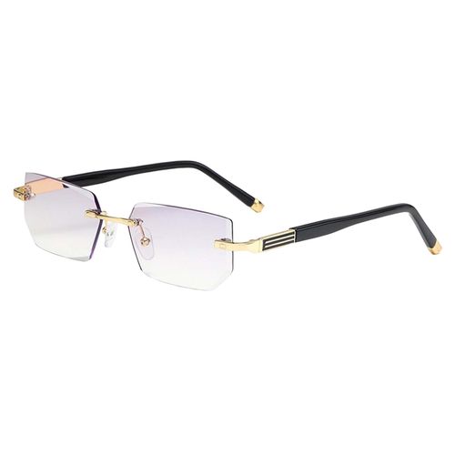 Blue Light Glasses Rectangle Rimless For Unisex Computer