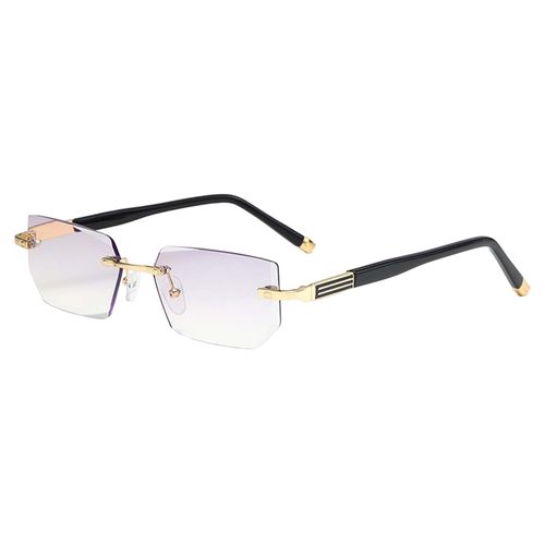 Blue Light Glasses Rectangle Rimless For Unisex Computer