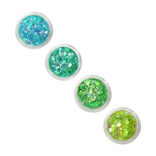 4Pcs  Sequin Flake Craft Glitter Chunky Style F