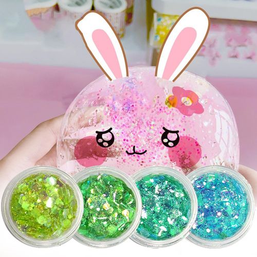 4Pcs  Sequin Flake Craft Glitter Chunky Style F