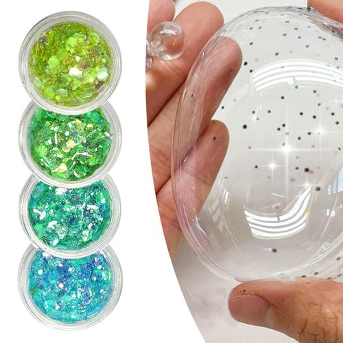 4Pcs  Sequin Flake Craft Glitter Chunky Style F