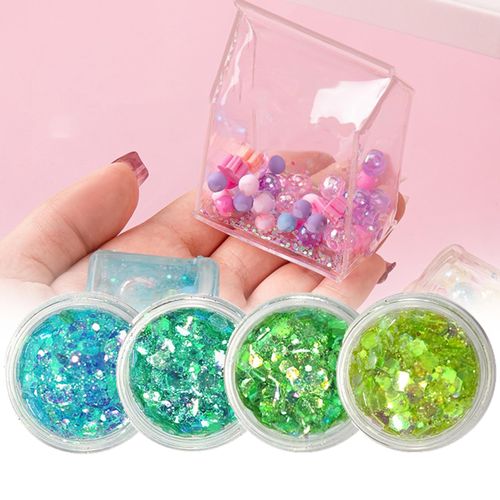 4Pcs  Sequin Flake Craft Glitter Chunky Style F