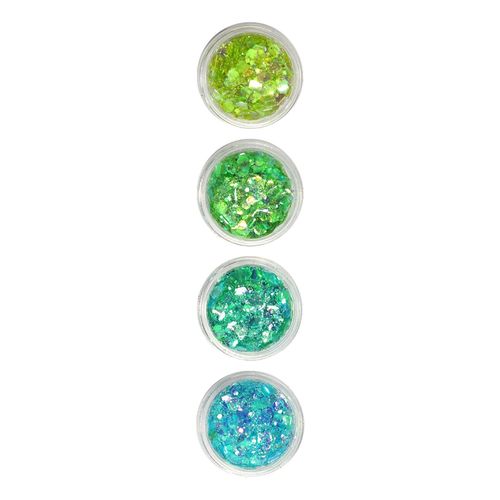 4Pcs  Sequin Flake Craft Glitter Chunky Style F
