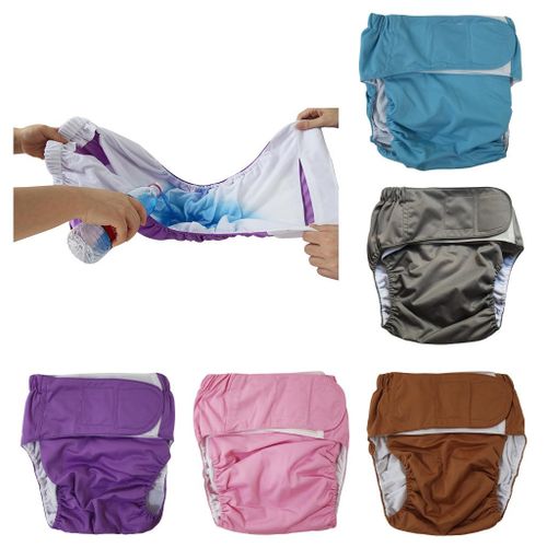 Reusable Adult Cloth Diapers Pants Washable  Size Blue