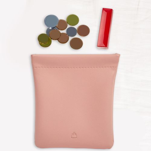Small Cosmetic Bag PU Leather Toiletries Bag Without Pink