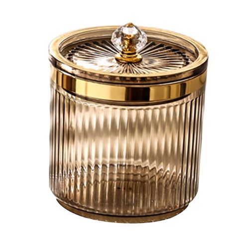 Multifunctional Makeup Cotton Swab Ball Pad Holder Brown