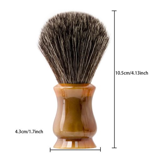 Shaving Brush Soap Brush Resin Handle Brush For Shaving Cream Brown