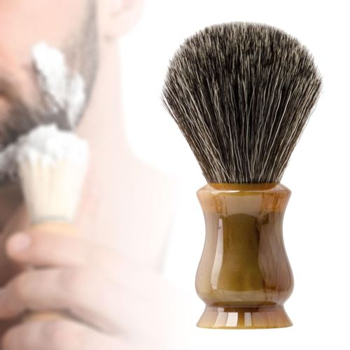 Shaving Brush Soap Brush Resin Handle Brush For Shaving Cream Brown