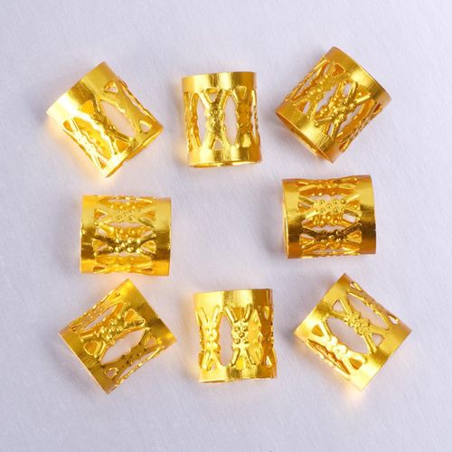 100Pcs Dreadlocks Beads Hair Jewelry 100PCS Gold With