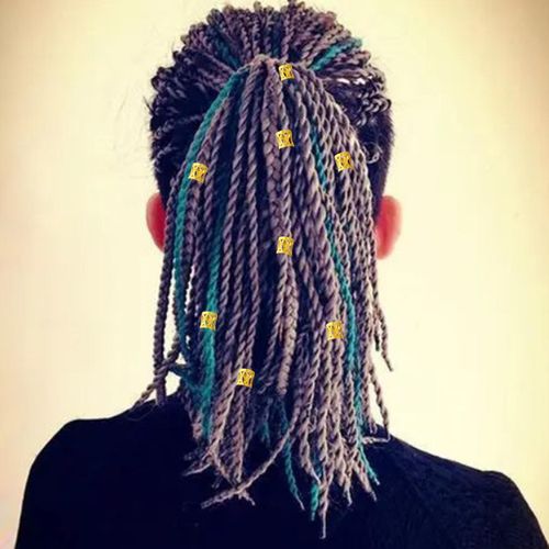 100Pcs Dreadlocks Beads Hair Jewelry 100PCS Gold With