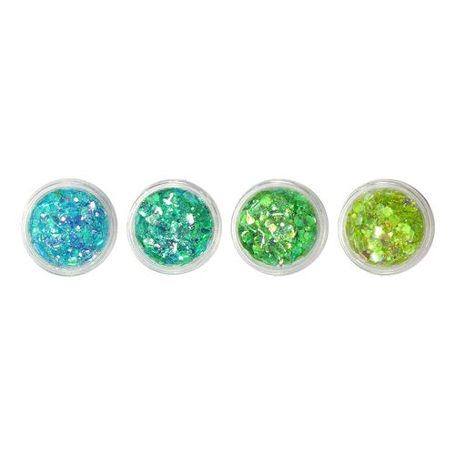 4Pcs  Sequin Flake Craft Glitter Chunky Style F