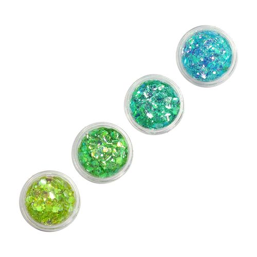 4Pcs  Sequin Flake Craft Glitter Chunky Style F