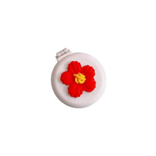 Small Mirror With Brush Portable Travel Mirror Hair Flower