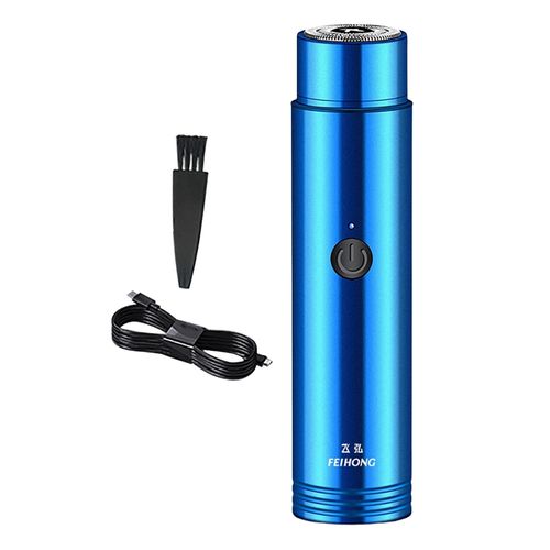 Mini Electric Shaver Portable Rotary Lightweight Washable Blue