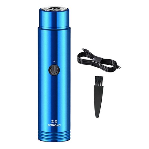 Mini Electric Shaver Portable Rotary Lightweight Washable Blue