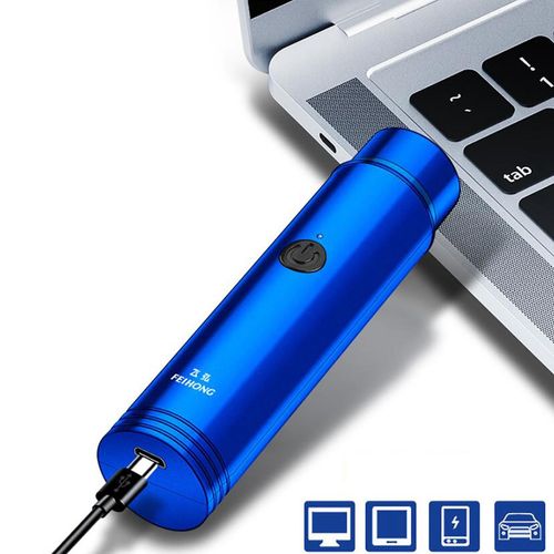 Mini Electric Shaver Portable Rotary Lightweight Washable Blue
