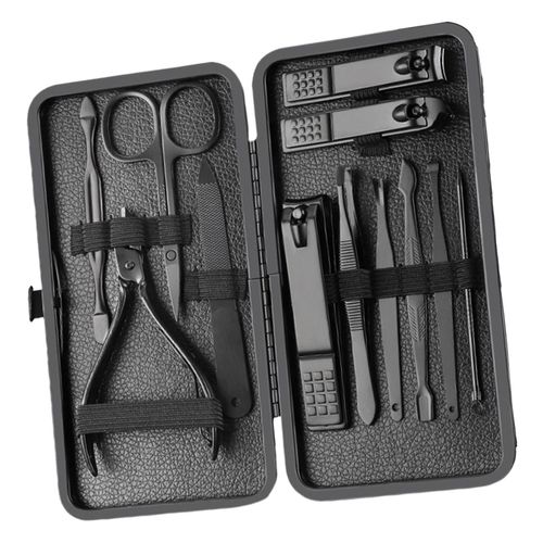 Manicure Nail Clipper Set Nail File Sharp Ear Spoon Fingernail 12PCS