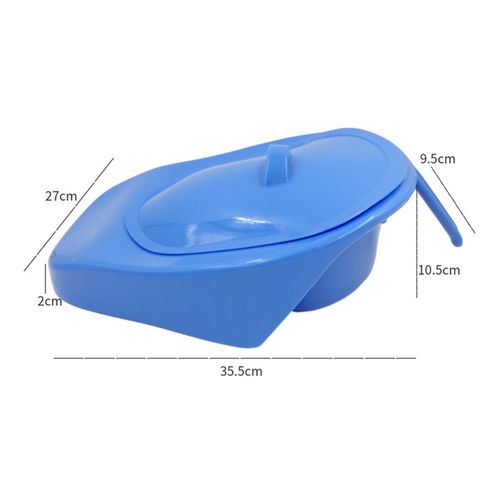 Plastic Bedpan Bed Pan with Lid for Patient Female Male Anti-Spill