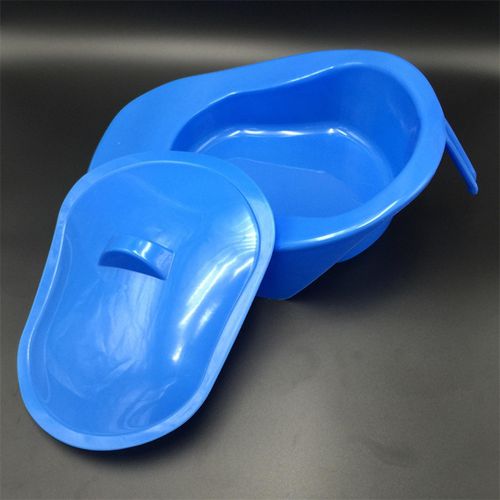 Plastic Bedpan Bed Pan with Lid for Patient Female Male Anti-Spill