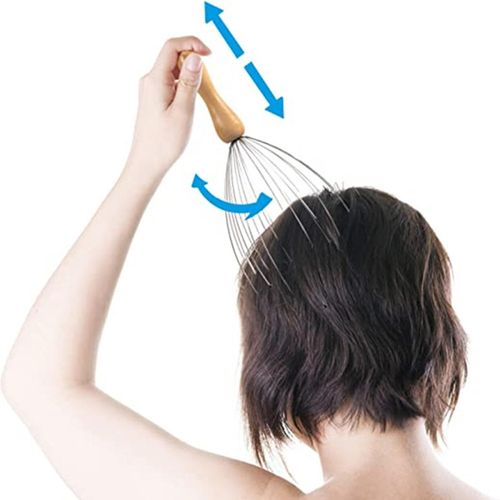 Scalp Massager Tool W/Gentle Rubber Beads, Rejuvenating
