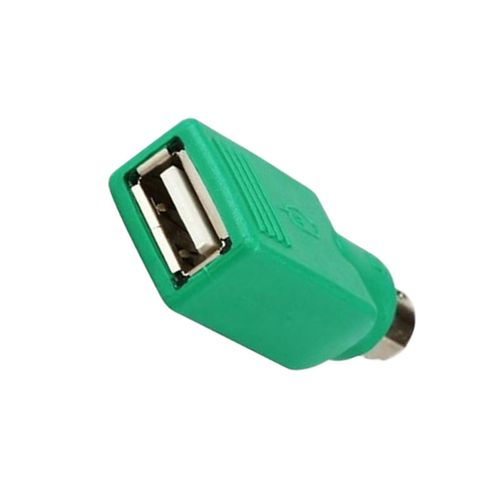 2Pcs USB Female To Male Adapter Converter For PS2-Green