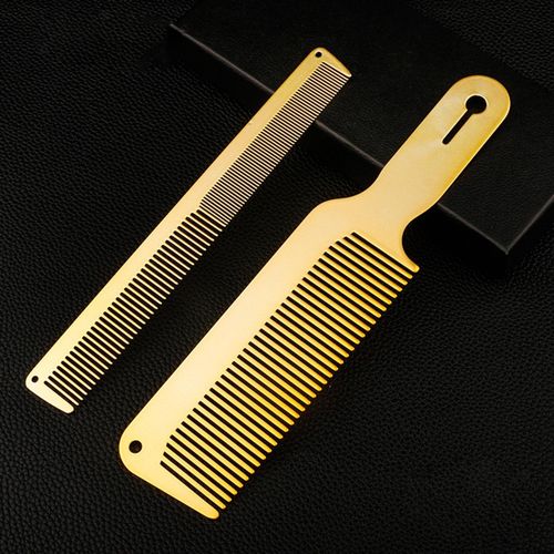 Metal Comb And Barber Brush Set, Hair Comb Barber Flat Top