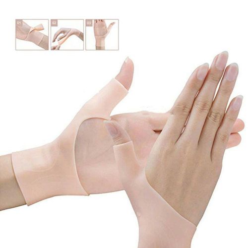 4 Pairs Silicone Gel Thumb Wrist Support Gloves