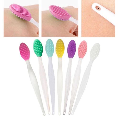 Handheld Silicone Brush Deep Pore Cleansing And Rose Red
