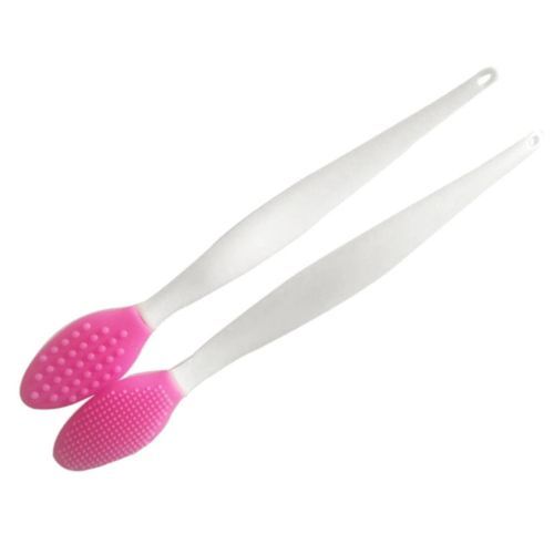 Handheld Silicone Brush Deep Pore Cleansing And Rose Red