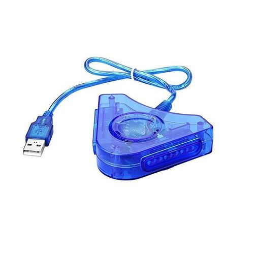 Joystick USB Dual Player Converter Adapter Cable For PS2 Gamepad Dual Playstation USB Game Controller-Blue