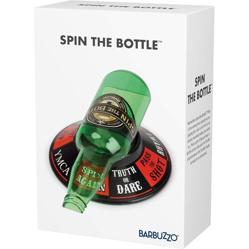 Barbuzzo Spin the Bottle - A Favorite Party Drinking Game - Pour a Pint, Spin the Bottle, and See Where It Lands - Charming Gift for Home Gatherings, Kickbacks, Parties, Tailgates, and Events - Multicolor