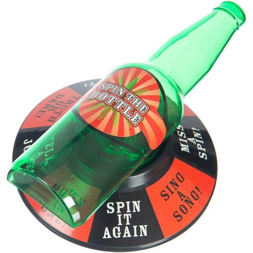 Barbuzzo Spin the Bottle - A Favorite Party Drinking Game - Pour a Pint, Spin the Bottle, and See Where It Lands - Charming Gift for Home Gatherings, Kickbacks, Parties, Tailgates, and Events - Multicolor